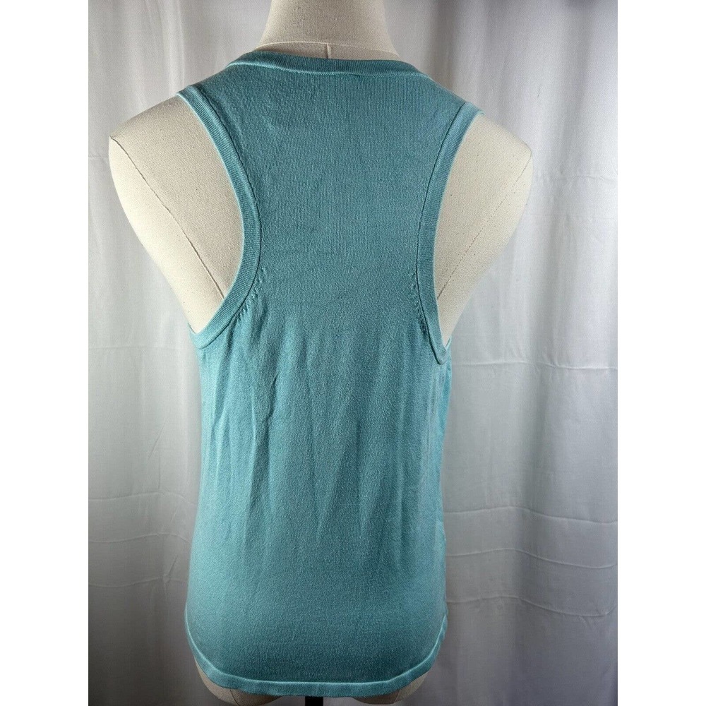 Lilly Pulitzer Silk and spandex turquoise blue tank size Medium - Picture 4 of 8